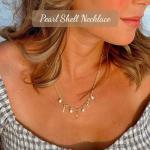 Charming Gold Shell and Moon Star Necklace