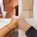 Gold Bracelet Set for Women - 6 Pieces