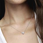 Pandora Timeless Women's Silver Heart Necklace with Gift Box