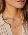 Dainty Silver Flower Choker Necklace for Women
