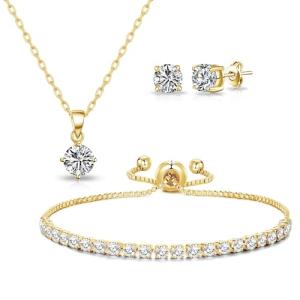 Philip Jones Gold Plated Zircondia Friendship Set