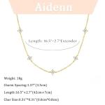 Dainty Silver Flower Choker Necklace for Women