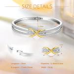 Infinity Bracelet for Women - Silver & Gold