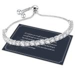 Stylish Adjustable Silver Tennis Bracelet for Women