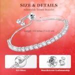 Stylish Adjustable Silver Tennis Bracelet for Women