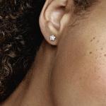 Pandora Women's Silver Star Stud Earrings with Gift Box
