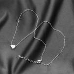 S925 Silver A-Z Heart Pendant Necklace for Women