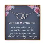 Sterling Silver Circle Necklace for Mom