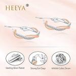 Rose Gold Hoops with CZ for Women