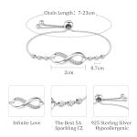 Sterling Silver Heart Bracelet for Women