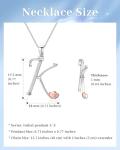 Dainty Sterling Silver Initial Necklace for Women