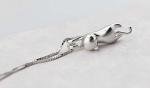 Cute Cat Lover 3D Pendant Necklace in Silver