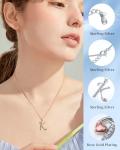Dainty Sterling Silver Initial Necklace for Women