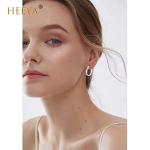Rose Gold Hoops with CZ for Women
