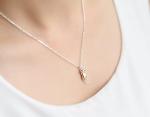 Cute Cat Lover 3D Pendant Necklace in Silver