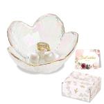Chic White Flower Jewelry Dish for Organizing