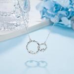 Sterling Silver Circle Necklace for Mom