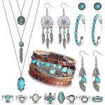 Bohemian Turquoise Jewelry Set for Women