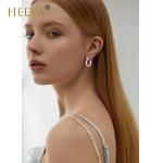 Rose Gold Hoops with CZ for Women
