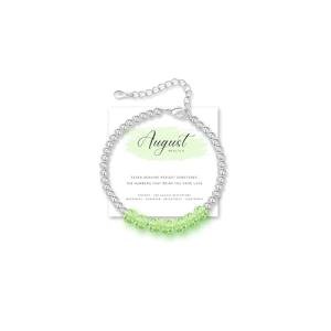 August Peridot Birthstone Bracelet for Women