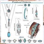 Bohemian Turquoise Jewelry Set for Women