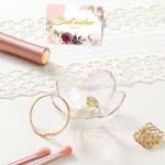 Chic White Flower Jewelry Dish for Organizing