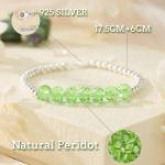 August Peridot Birthstone Bracelet for Women