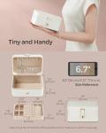 Compact Travel Jewellery Box in Cloud White