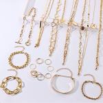 CASSIECA 17-Piece Gold Jewelry Set for Women