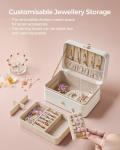Compact Travel Jewellery Box in Cloud White