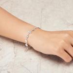 Philip Jones Silver Daisy Bracelet