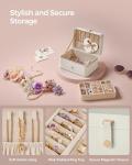 Compact Travel Jewellery Box in Cloud White