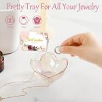 Chic White Flower Jewelry Dish for Organizing