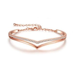 Rose Gold Minimalistic Bracelet with Cubic Zirconia