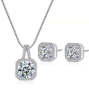 925 Sterling Silver Necklace and Earrings Set