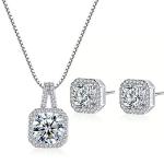 925 Sterling Silver Necklace and Earrings Set