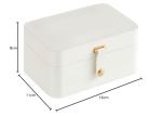 Compact Travel Jewellery Box in Cloud White