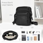 Men's Genuine Leather Crossbody Sling Bag in Black