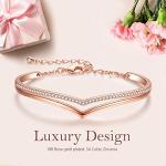 Rose Gold Minimalistic Bracelet with Cubic Zirconia