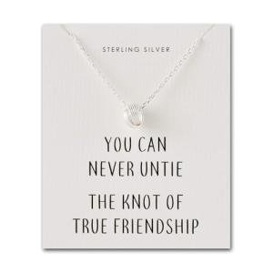 Philip Jones Sterling Silver Friendship Knot Necklace