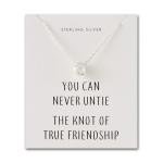 Philip Jones Sterling Silver Friendship Knot Necklace