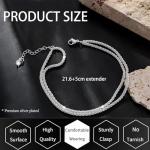 Silver FloralGrace Adjustable Anklet for Summer Fun