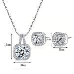 925 Sterling Silver Necklace and Earrings Set