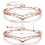 Rose Gold Minimalistic Bracelet with Cubic Zirconia
