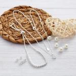 Silver Plated Friendship Set with Zircondia Crystals