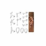 12-Piece Helix Piercing Jewelry Set in Steel