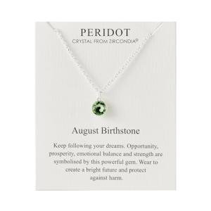 August Birthstone Necklace with Zircondia® Crystals