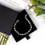 Shiny Sterling Silver Heart Bracelet for Women