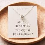 Philip Jones Sterling Silver Friendship Knot Necklace