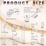 12-Piece Silver Hoop & Stud Earring Set